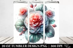 Shiny Begonia Watercolor | 20 Oz Tumbler Product Image 2
