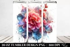 Shiny Begonia Watercolor | 20 Oz Tumbler Product Image 2