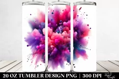 Colorful Magenta Gliterry Particles | 20 Oz Tumbler Product Image 2