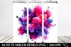 Colorful Magenta Gliterry Particles | 20 Oz Tumbler Product Image 2