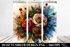 Stained Ranunculus | 20 oz Tumbler Product Image 2