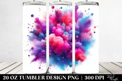 Colorful Magenta Gliterry Particles | 20 Oz Tumbler Product Image 2
