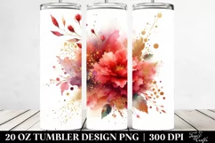 Colorful Redish Splash Foil | 20 Oz Tumbler Product Image 2