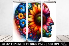 Vibrant Sunflower Seal Watercolor | 20 oz Tumbler Product Image 2