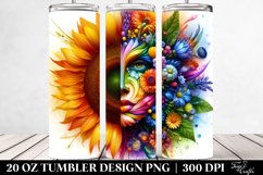 Vibrant Sunflower Seal Watercolor | 20 oz Tumbler Product Image 2
