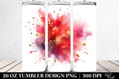 Colorful Redish Splash Foil | 20 Oz Tumbler Product Image 2