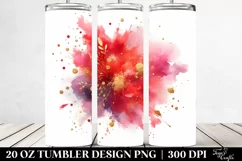 Colorful Redish Splash Foil | 20 Oz Tumbler Product Image 2