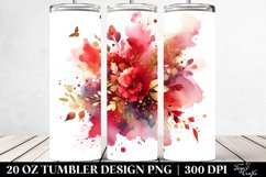 Colorful Redish Splash Foil | 20 Oz Tumbler Product Image 2