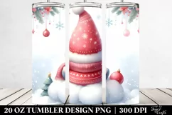 Christmas Gnomes Painting | 20 oz Tumbler Product Image 2