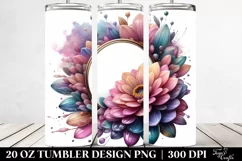Abstract Pastel Zinnia made of , Transparent 20 Oz Tumbler Product Image 2