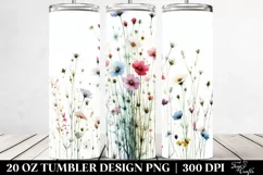 Centered Wild Flowers Tall | 20 Oz Tumbler Product Image 2