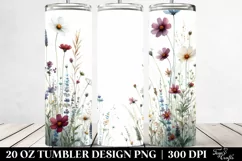Watercolor Wild Flowers Centered | 20 oz Tumbler Product Image 2