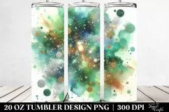 Colorful Greenish Glittery Background | 20 Oz Tumbler Product Image 2