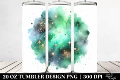 Colorful Greenish Gliterry Background | 20 Oz Tumbler Product Image 2