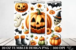 Simple Funny Pumpkin Halloween Clipart 20 Oz Tumbler Product Image 2