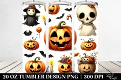 Simple Funny Pumpkin Halloween Clipart 20 Oz Tumbler Product Image 2