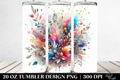 Colorful Splash Silver Foil | 20 Oz Tumbler Product Image 2