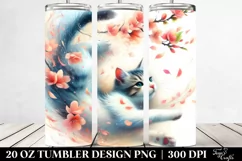 Pastel Cat Tumbling Spring Petals | 20 Oz Tumbler Product Image 2