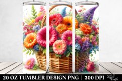 Vibrant Gerbera Basket Tumbler | 20 Oz Tumbler Product Image 2
