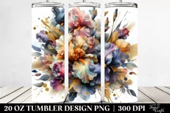 Colorful Abstract Bouquet 20 Oz Tumbler Product Image 2