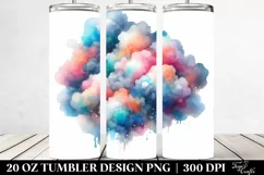 Colorful Watercolor Cloud | 20 oz Tumbler Product Image 2