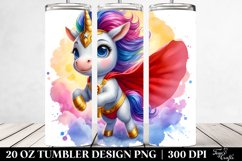 Baby Unicorn Posing as a Hero. 20 Oz Tumbler Design Product Image 2