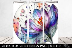 Abstract Stained Crocus Tumbler | 20 Oz Product Image 2