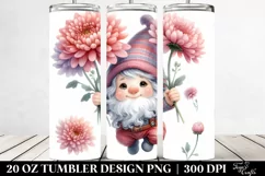 Colorful Chrysanthemum Floating Gnome | 20 Oz Tumbler Product Image 2