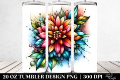 20 Oz Tumbler Sublimation | Colorful Glossy Stained Clipart Product Image 2