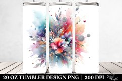 Colorful Watercolor Splash with Silver Foil and Stains | 20 Product Image 2