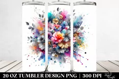 Colorful Watercolor Splash with Silver Foil and Stains | 20 Product Image 2