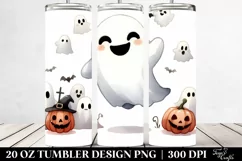 Simple Funny Ghost Halloween Clipart 20 Oz Tumbler Product Image 2