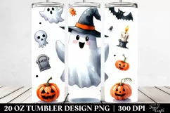 Simple Funny Ghost Halloween Clipart 20 Oz Tumbler Product Image 2