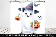 Simple Funny Ghost Halloween Clipart 20 Oz Tumbler Product Image 2
