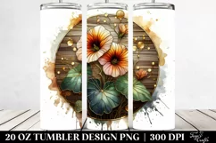 Shiny Nasturtium Stained Tumbler | 20 Oz Product Image 2