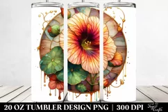 Shiny Nasturtium Stained Tumbler | 20 Oz Product Image 2