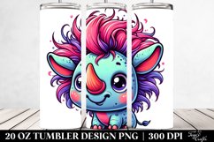 Colorful Funny Baby Rhino | 20 Oz Tumbler Product Image 2