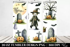 Simple Funny Graveyard Halloween Clipart 20 Oz Tumbler Product Image 2