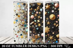 Colorful Black Glittery Background | 20 Oz Tumbler Product Image 2