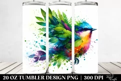 Vibrant Abstract Bird. 20 Oz Tumbler Design Product Image 2