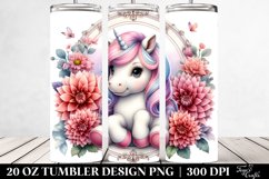 Cute Unicorn Dahlia Tumbler Product Image 2