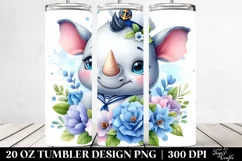Cute Baby Rhino Sailor Tumbler Product Image 2