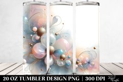 Shiny Cosmos Watercolor Clipart 20 Oz Tumbler Product Image 2