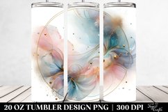 Shiny Cosmos Watercolor Clipart 20 Oz Tumbler Product Image 2