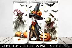 Simple Funny Zombie Halloween Clipart 20 Oz Tumbler Product Image 2