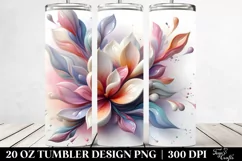 Abstract Pastel Magnolia made of , Transparent 20 Oz Tumbler Product Image 2