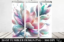 Abstract Pastel Magnolia made of , Transparent 20 Oz Tumbler Product Image 2