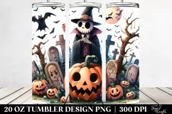 Simple Funny Graveyard Halloween Clipart 20 Oz Tumbler Product Image 2
