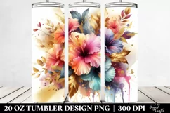Vibrant Bouquet Gold Foil Tumbler Product Image 2