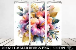 Vibrant Bouquet Gold Foil Tumbler Product Image 2